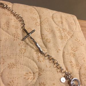 Sterling silver cross bracelet 
.